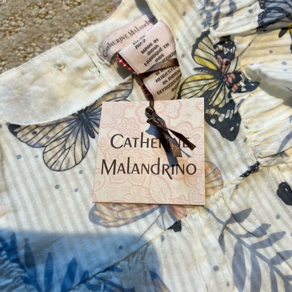 Catherine Malandrino Flutter Sleeve Floral Spring  Cotton Dress 24 Months - Picture 2 of 10